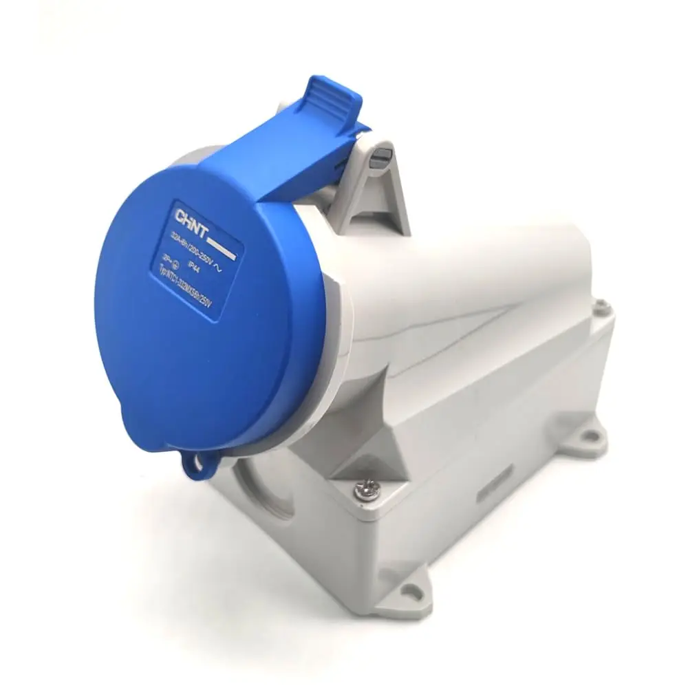 IEC60309 Waterproof Industrial CEE Connector Socket 3Pin 32A 230V 2P+E IP44 (Type-1）
