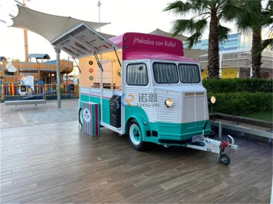 New Design Electric Mobile Fast Food Truck Food Van Fast Food Cart For Sale By Sea