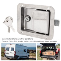 Trailer Toolbox Latch, Stainless Steel Toolbox Lock RV Handle Latch Paddle Lock with 2 Keys for Trailer Truck