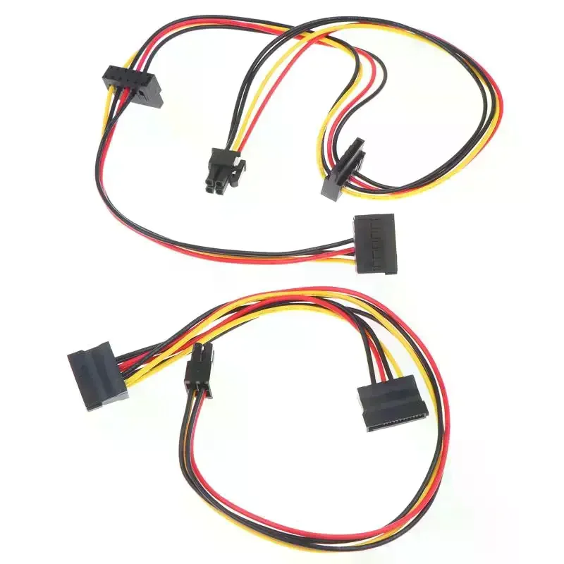 4Pin To 2 Port 3 Port HDD SSD SATA Power Socket Cable Connector For 6000 8000 ATX PSU Mainboard 628568-001