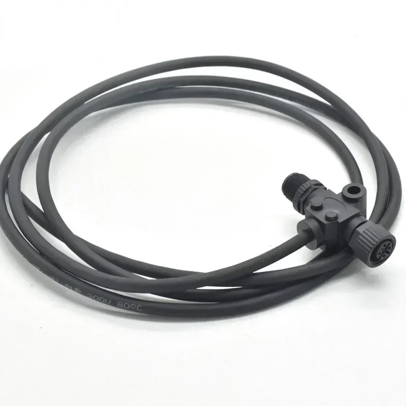 T-type Power Connector, M12 5P Male and Female Waterproof Connector, Nmea2000 Aviation Plug Adapter for Ships and Yachts, 0.5m