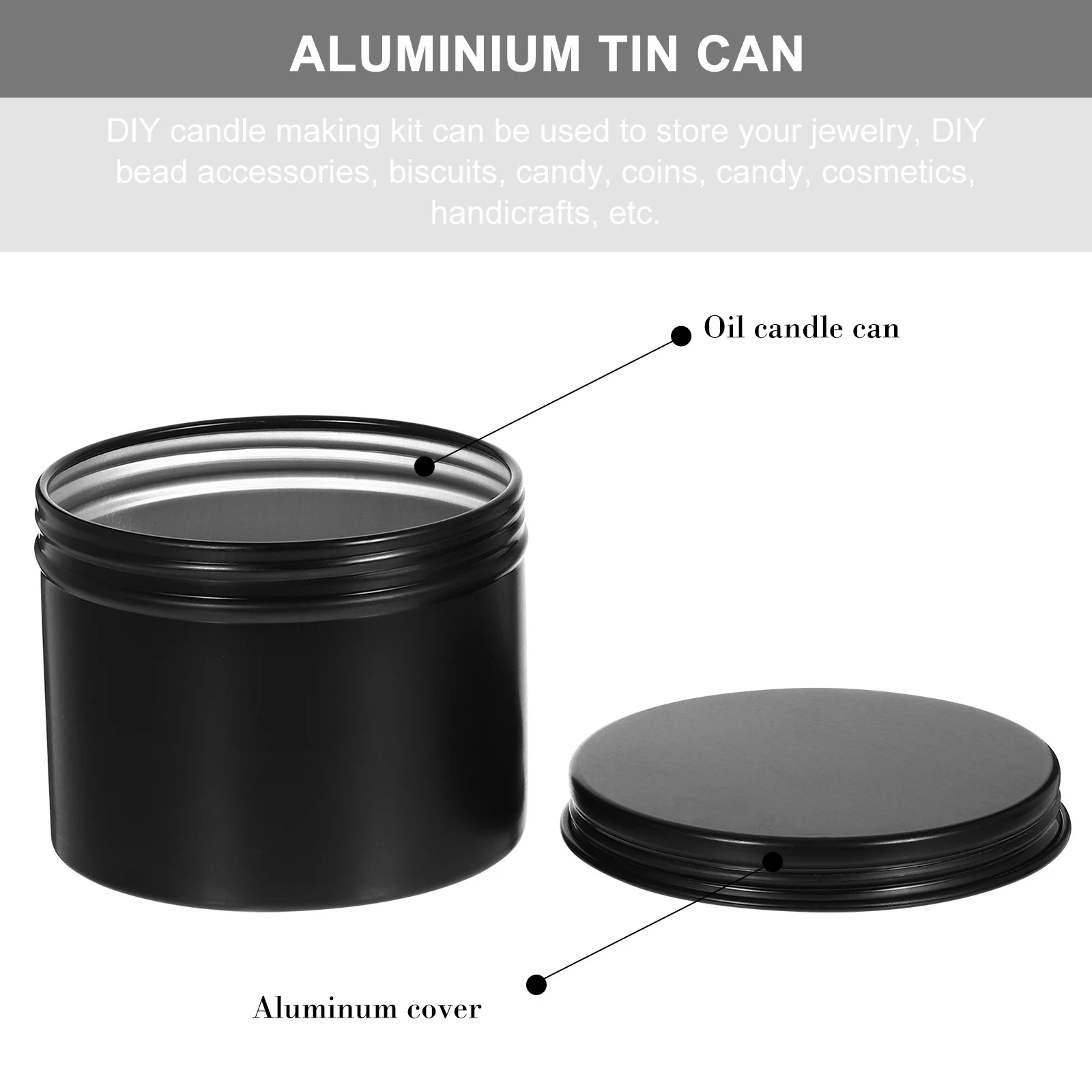 

4Pcs Round Aluminum Storage Cans Screw-Top Refillable Container for DIY Makeup Cream Candy Packaging Aluminum Small