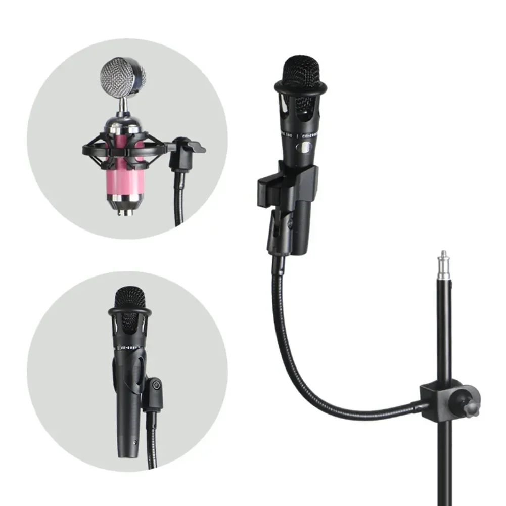 Microphone Stand With Desk Clamp Flexible Gooseneck 360Degrees  Adjustable For Radio Broadcasting Live Handheld Micr Accessories