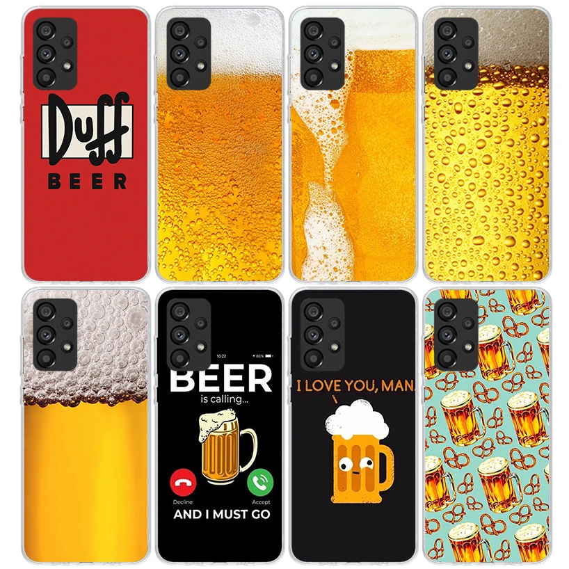 World Beers Alcohol Summer Bubble Phone Case for Samsung Galaxy A15 A25 A35 A55 A14 A24 A34 A54 A13 A23 A33 A53 A12 A22 A32 A52