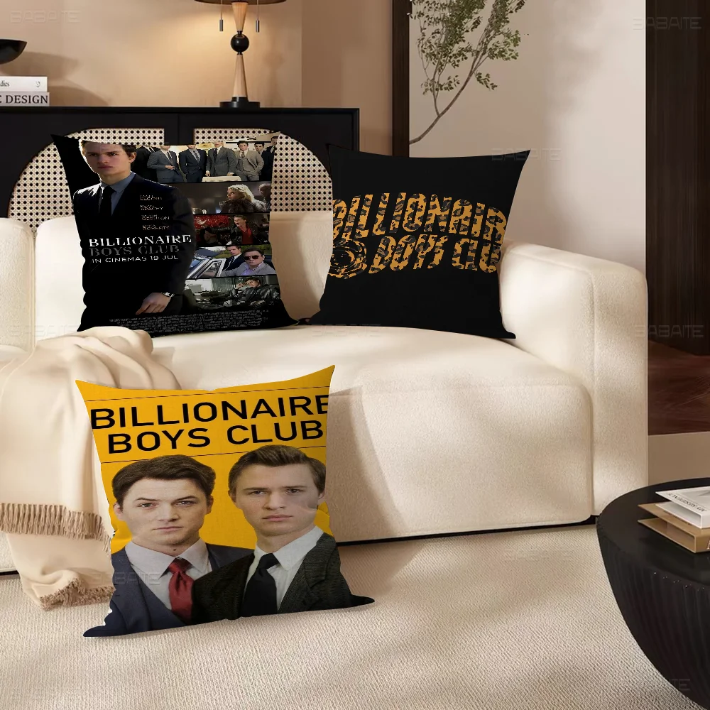 B-Billionaires Boys Club  Pillow Covers Cartoon Sofa Decorative Home Double-sided Printing Short Plush Cute Cushion Cover