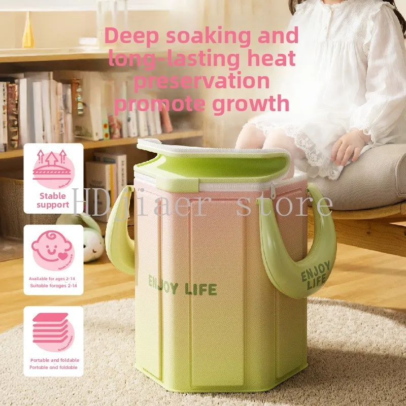 

Foldable Portable Foot Soaking Tub - Insulated, Deep Over Calf, Home/Outdoor Use, Kids Foot Bath Bucket