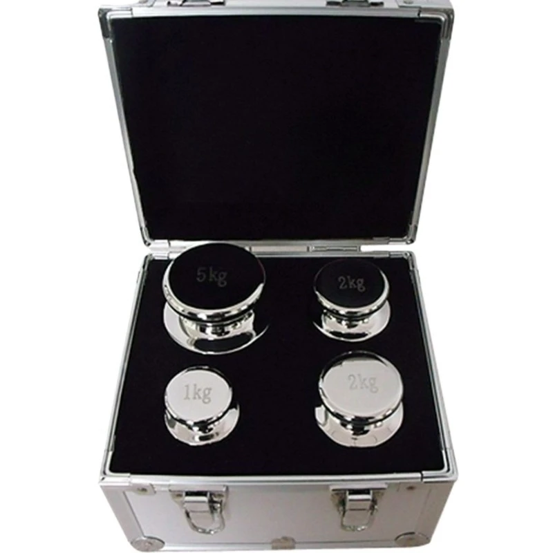 F1 1kg-5kg High Precision Stainless Steel Calibration Weight Kit Anti-Corrosion for Lab Industrial Digital Scale Calibration