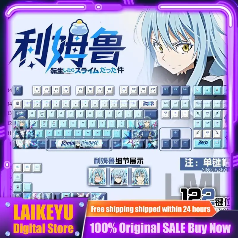 Limru Turnpest Anime Theme Keycaps Pbt Mechanical Keyboard Pc Gaming Keyboard Accessories Collection Gifts Custom Keycap