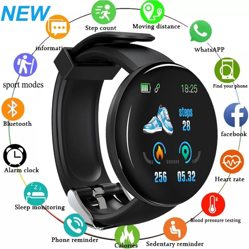 Pour Xiaomi Bluetooth montre intelligente hommes femmes tension artérielle moniteur de fréquence cardiaque Sport Smartwatch montres numériques Tracker rappel