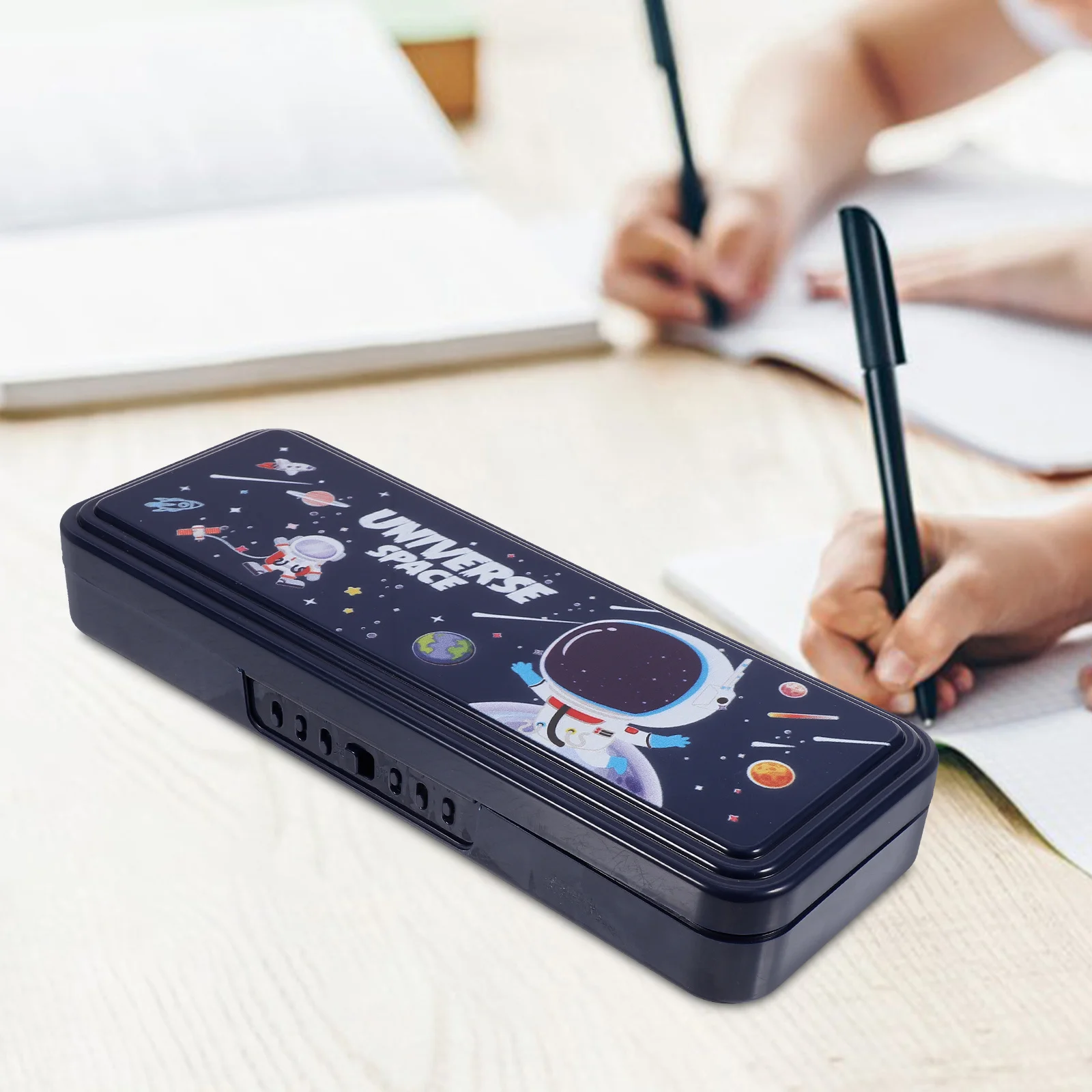 Cartoon Pencil Box Multi-Function Large Capacity Handheld Organizer Stationery Case Student Portable Pencil Container Convenient