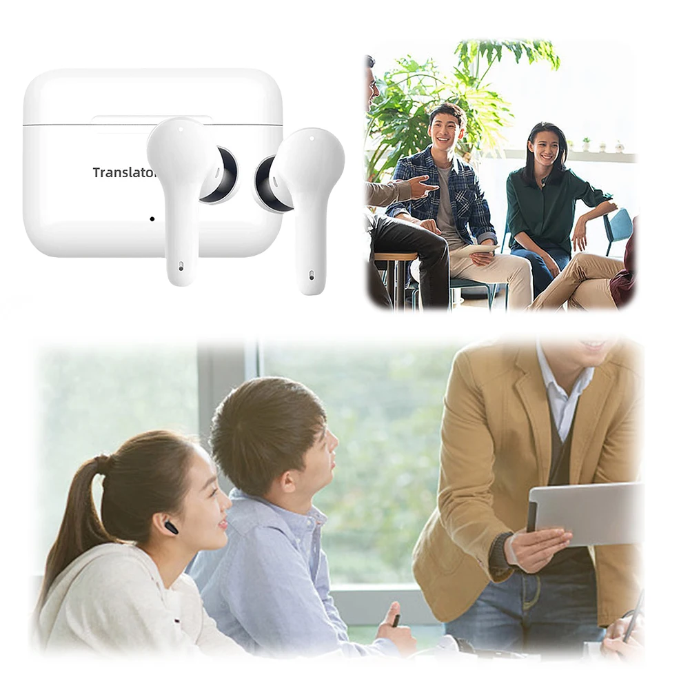 

Real-time Business Translation Earbuds Bluetooth-Compatible 5.4 Translation Earphones 144 Languages for Travel Business Learning
