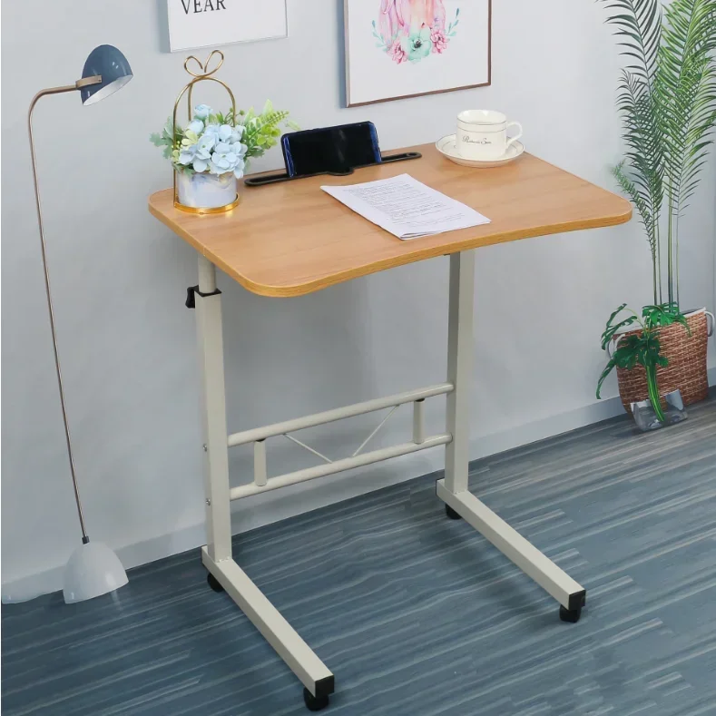 Wood Simple Laptop Desk Adjustable Computer Desktop Study Home Lift Folding Moveable Bedside Table