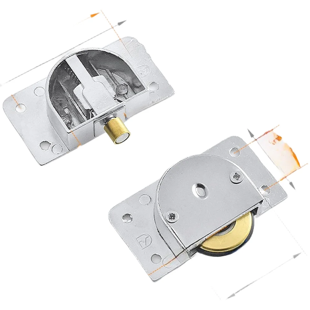 Adjustable Height Sliding Door Wheel for Wardrobe and Cabinet Doors Silent Bearing Design Plastic Stainless Steel Build