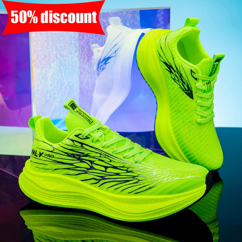 

Mens Running Shoes 2026 New Thick Sole Cushioning Anti Slip Lightweight Trend Versatile Outdoor Fitness Running Training Shoes