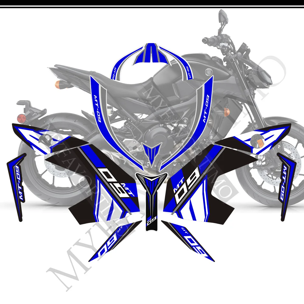 Motorcycle Knee Decal Fender Windshield 2017 2018 2019 2020 2021Tank Pad Protector For Yamaha MT09 MT 09 FZ SP Stickers Fairing