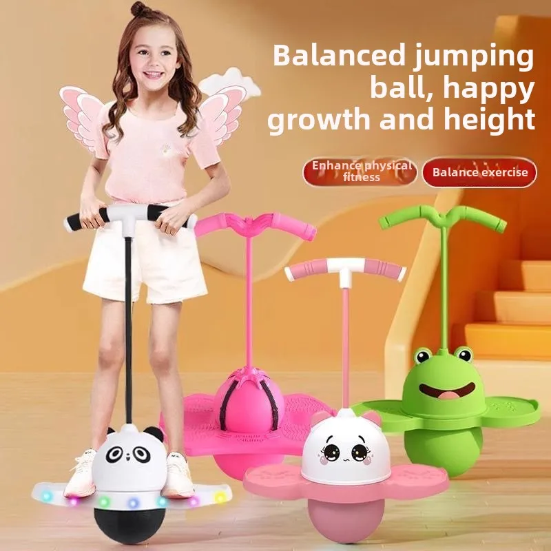 Panda Bounce Ball, Children's Elastic Ball, Luminous Bounce Ball Toy, Sports High Elasticity Balanced Bounce Ball