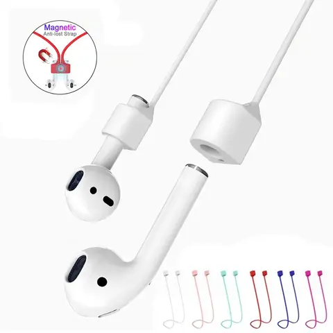 Magnetic Anti-lost Rope Strap Silicone Earphones String for Airpods Huawei Freebuds 3 Wireless Bluetooth Headphone Neck Straps