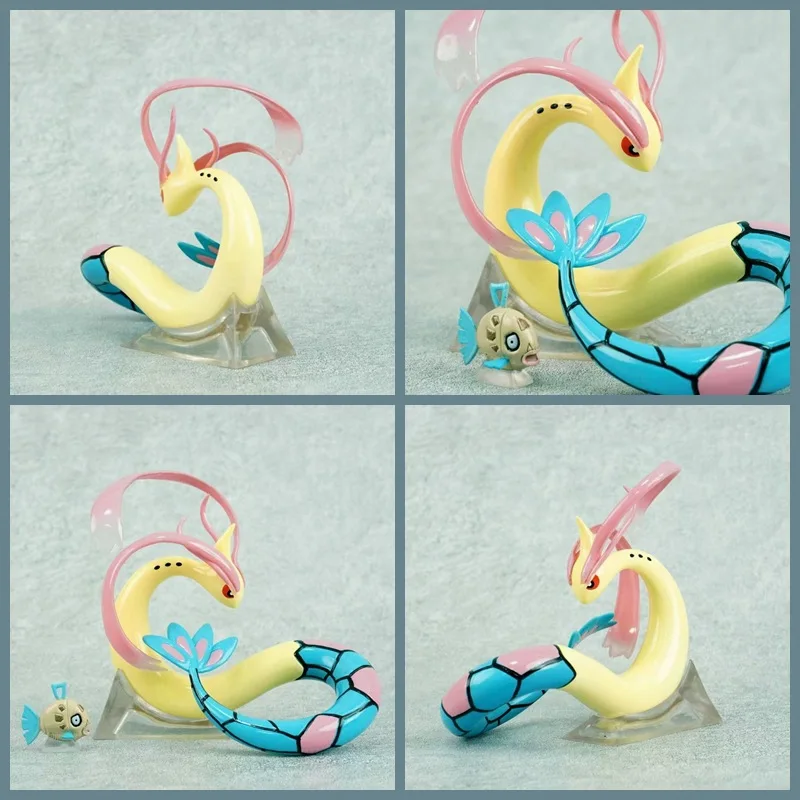 Leuke Anime Pokemon Milotic Milobellus Feebas PVC Action Figure Game Standbeeld Collectible Model Kinderen Speelgoed Bureau Pop Geschenken 12 cm