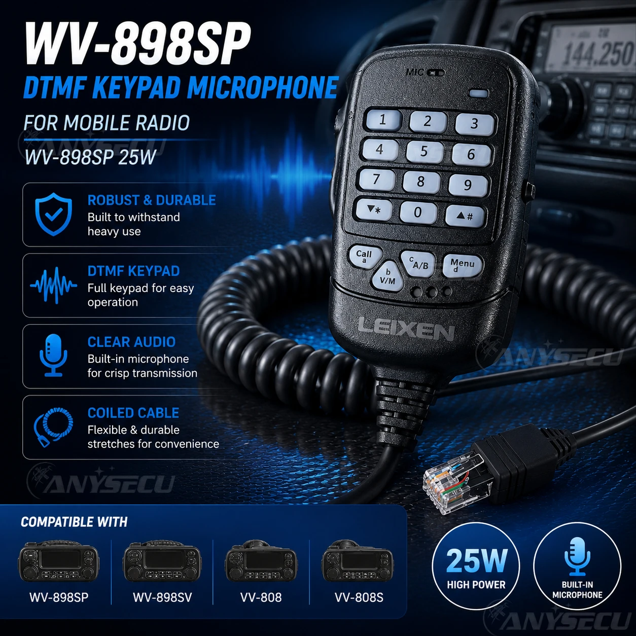 microfono-robusto-e-durevole-wv-898sp-per-radio-mobile-wv-898sp-25w-leixen-vv-898sv-vv-808-radio-mobile-con-tastiera-dtmf-microfono-nero