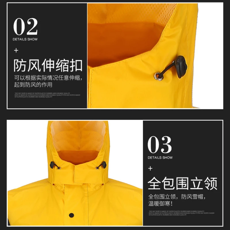 Fashion Thicke Men Split Raincoat Waterproof Outdoor Travel Hiking Rain Jacket Poncho Motorcycle Riding Rain Coat Pants Rainsuit