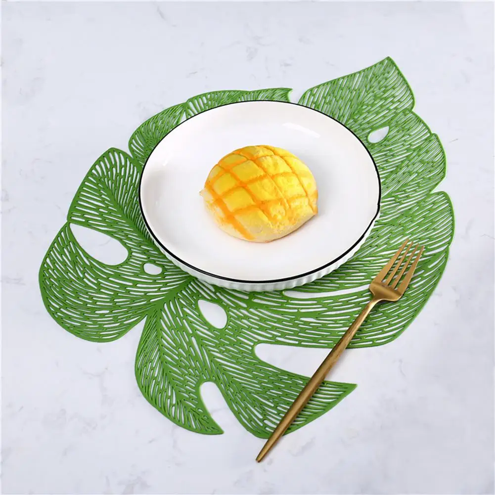 Nordic Table Mat Hollowed-Out Turtles Leaf Placemat Non-Slip Coaster Pad Dining Table Bowl Coaster Coffee Tableware Cup Pads