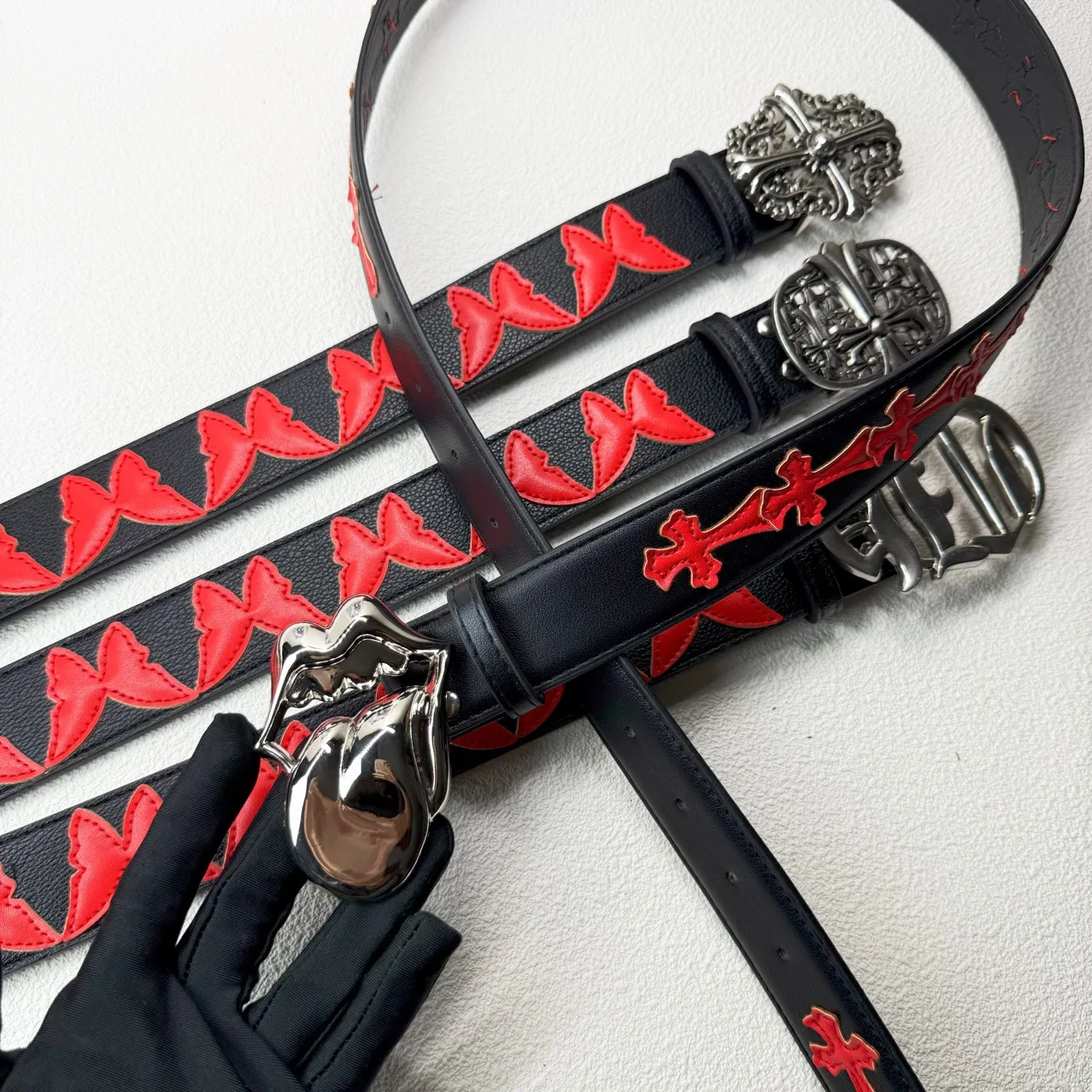 أحزمة مصممة للنساء والرجال جودة عالية فاخرة Y2K أنثى الخصر حزام من الجلد الأسود الفتيات الجينز الشرير مشد حزام GothK