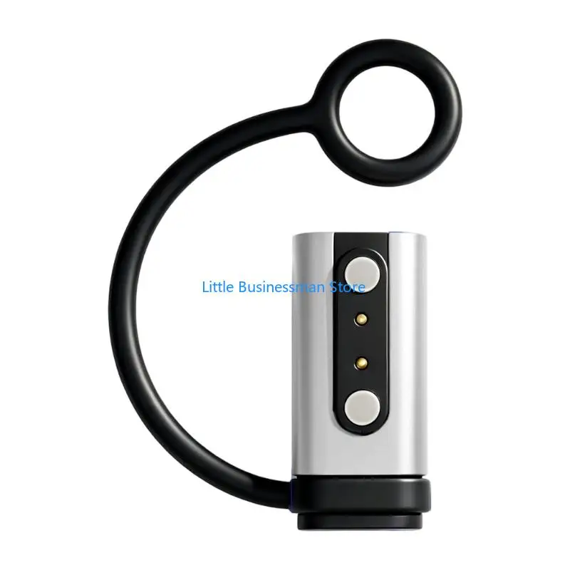 Small Watch Charging Head for 2-Pin Devices, USB Input and Hanging Lanyard for Backup Power Carry Use M76A