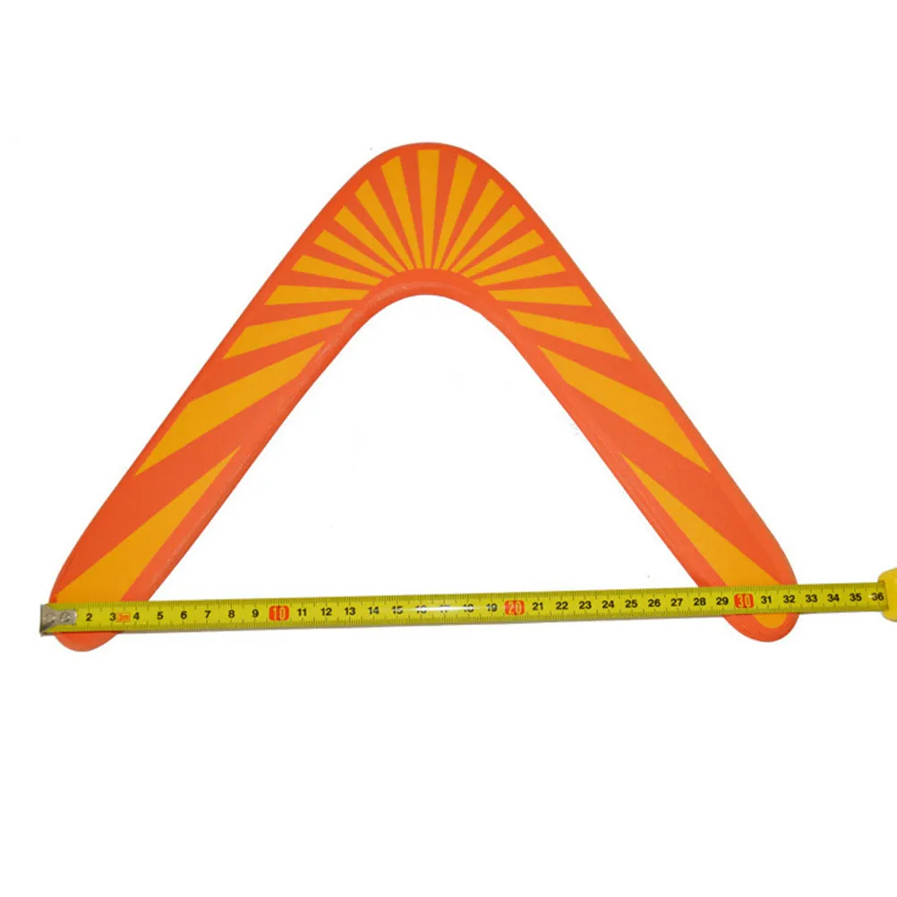 

Real Returning Wooden Boomerang Handmade with Non-Toxic Water Paint Outdoor Sports Equipment for Family Fun Grass Field Flying