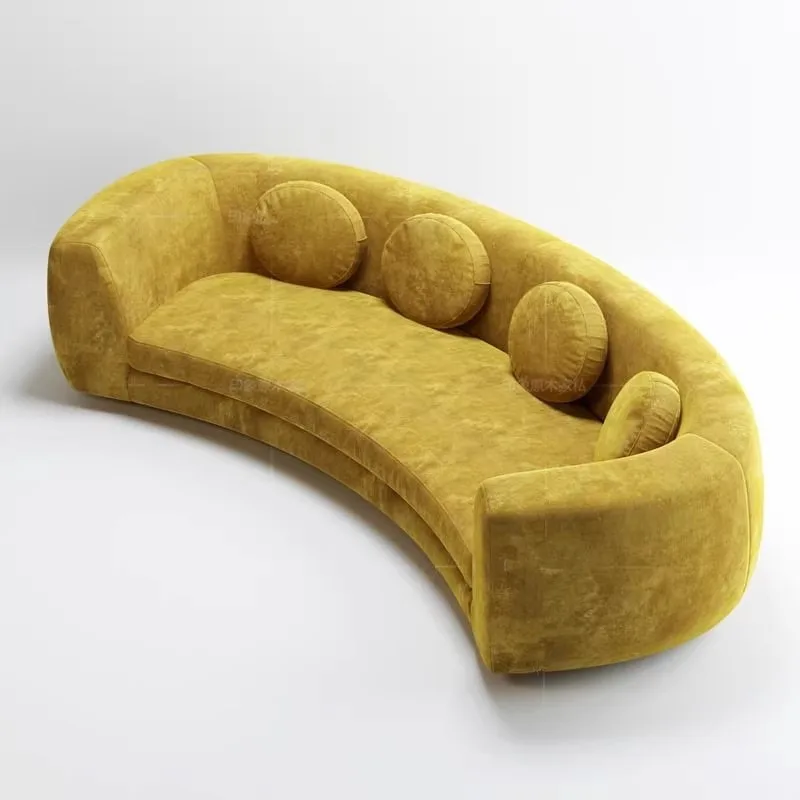 Leisure curved special-shaped sofa villa area model room studio clothing store sofa