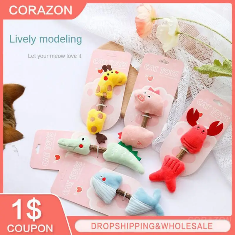 

5-1PC Tooth Grinding Stick Cat Toy Toys And Pet Supplies Polygonal Molars Kitty Mint Cat Snack Toy Pet Supplies Interactive Toys