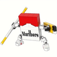 Cigarette Robot Mecha Action Figure Building Block Toy, Model Decoration, Birthday Gift, Christmas Halloween Gift