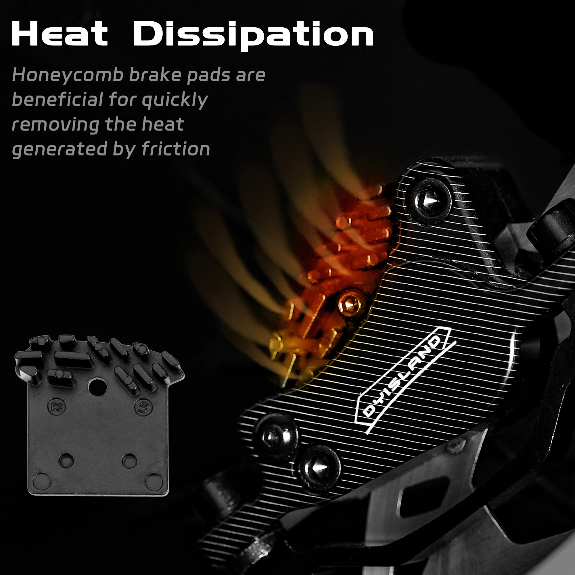 DYISLAND Bike Brake Pads Resin Cooling Disc Brake Pads dissipate heat Brake Pads Compatible SHIMANO Deore Tektro
