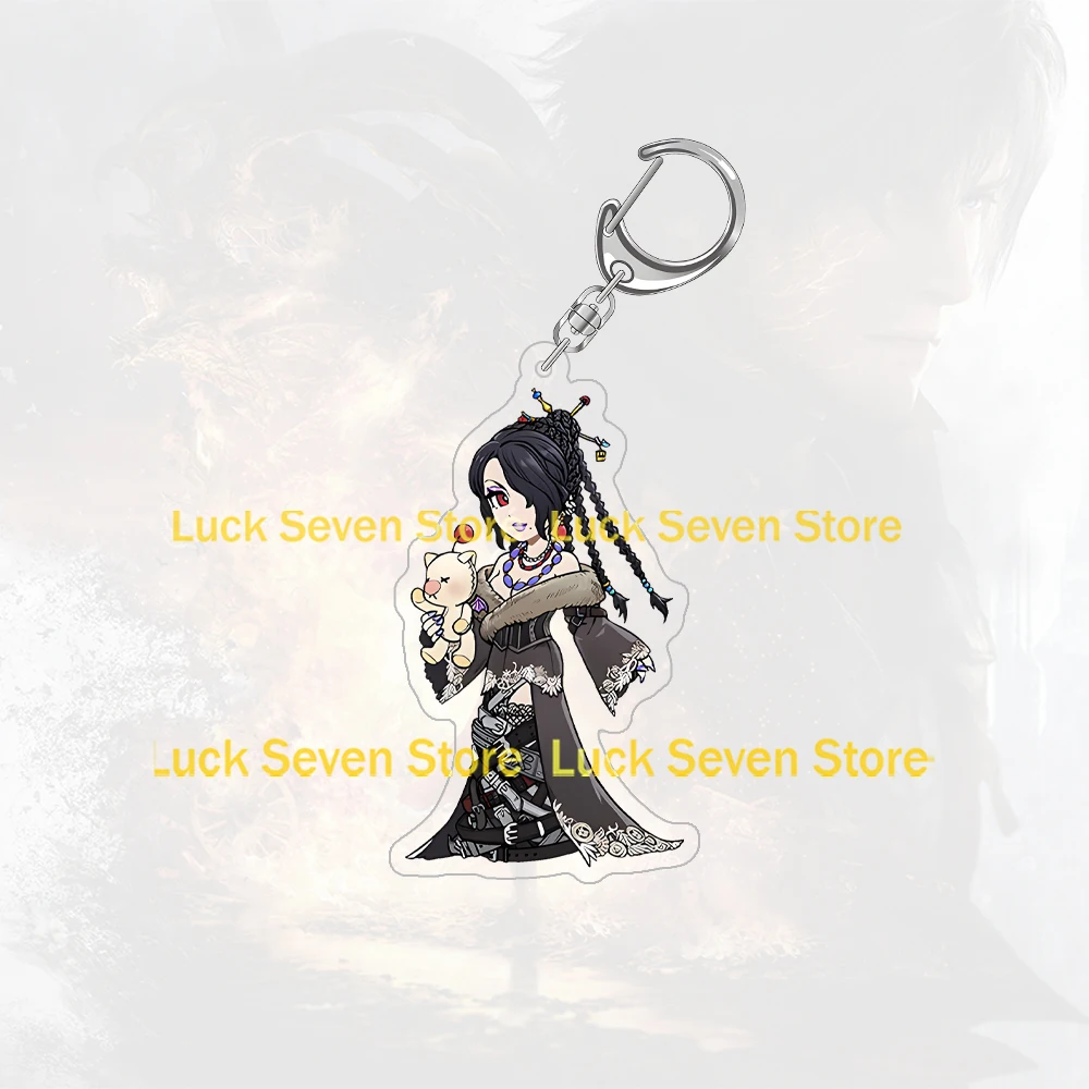 Final Fantasy Rikku Wakka Tidus Yuna Kimahri Ronso Lulu Jecht Seymour Guado Auron Acrylic Keychain Fans Ornament Pendant Gift