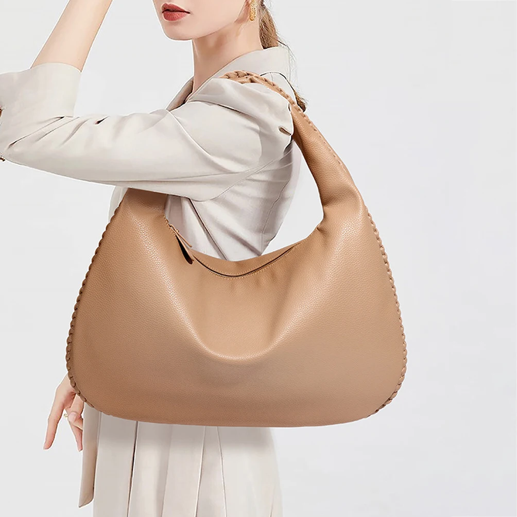 New Large Capacity Crescent Bag Fashion Moon Axillary Dumpling Bag High Quality Leather Women\'s Shoulder Underarm Bag