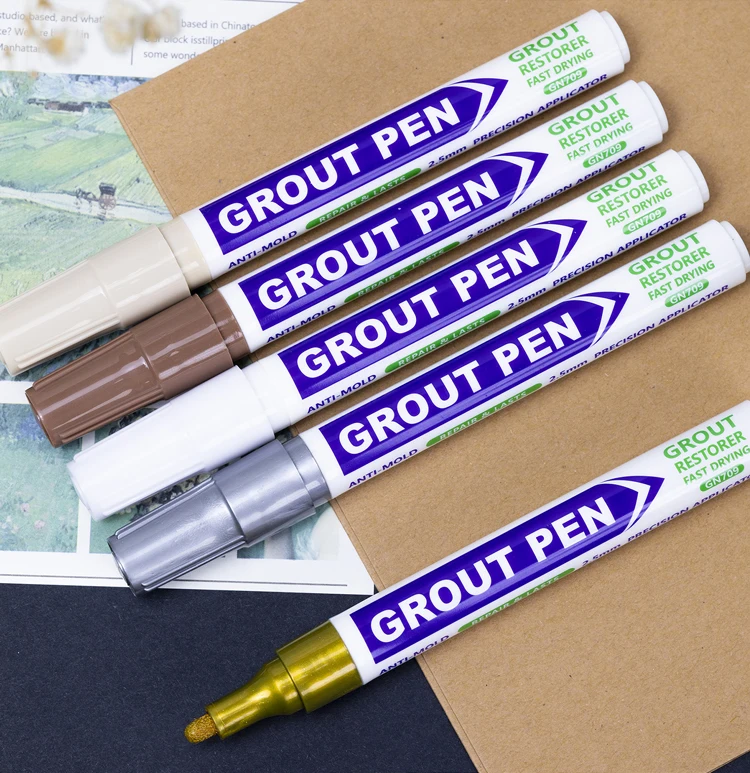 Weißer Fugenstift in 8 Farben, Wasserfester Wandfugen-Restaurierungsstift für Badezimmerwand und Boden, Dekontaminations- und Nahtreparaturstifte – Detail 16