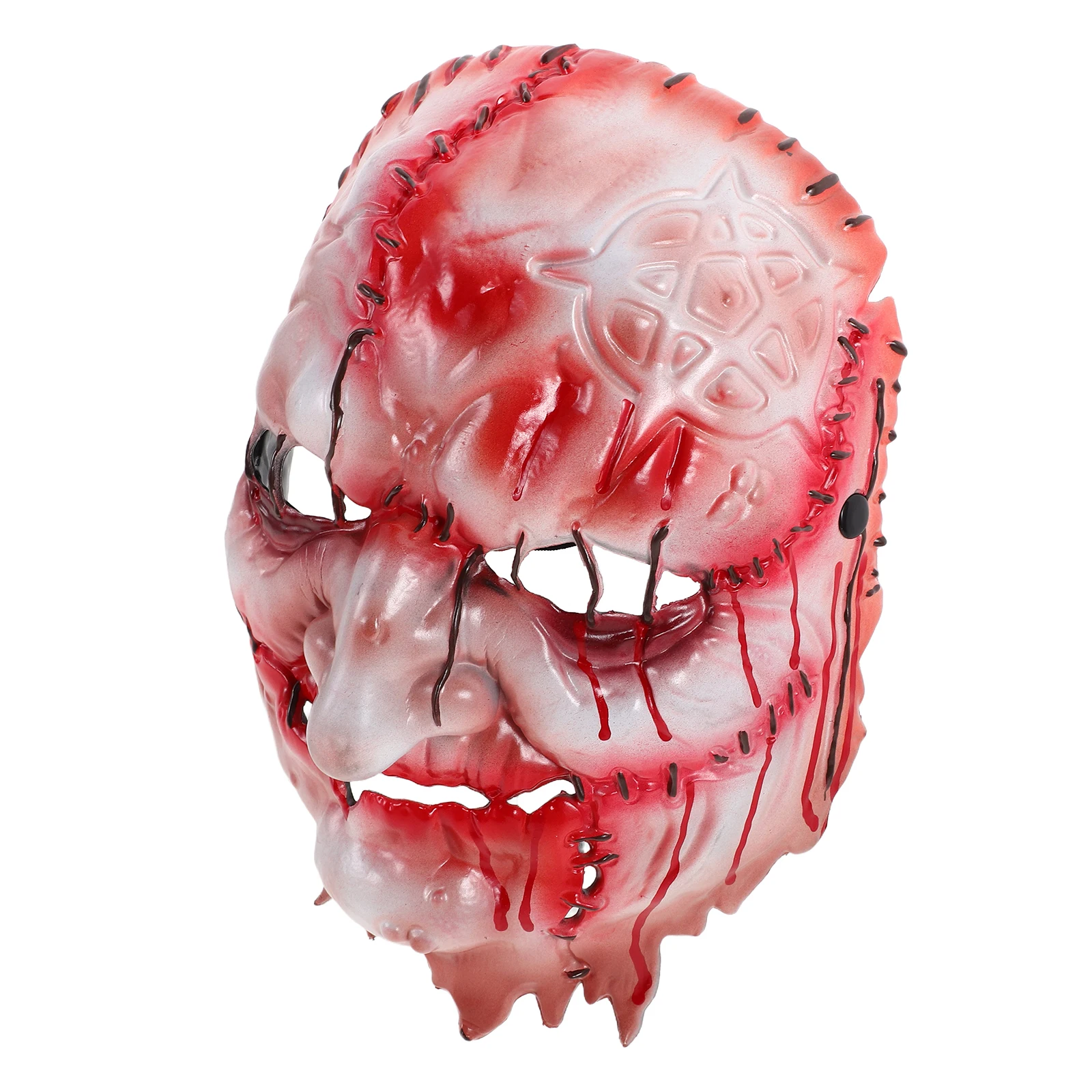 Costume Halloween Witch Mask Eva Scary Face Makeup Horrific Pink Carnival Party