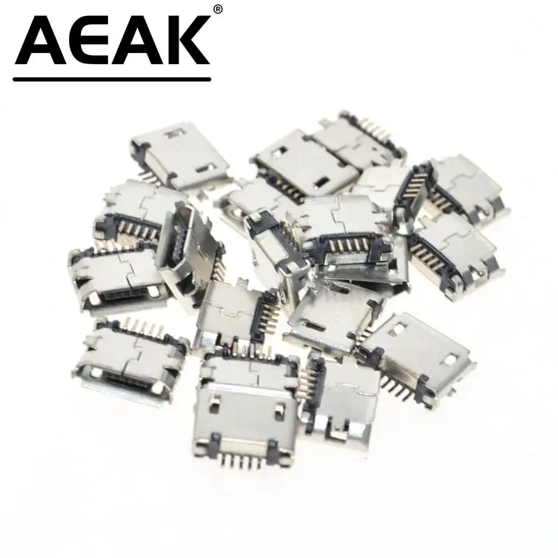 10pcs Micro USB Type B Female Port 5 Pins 180 Degree SMD SMT Soldering PCB mount