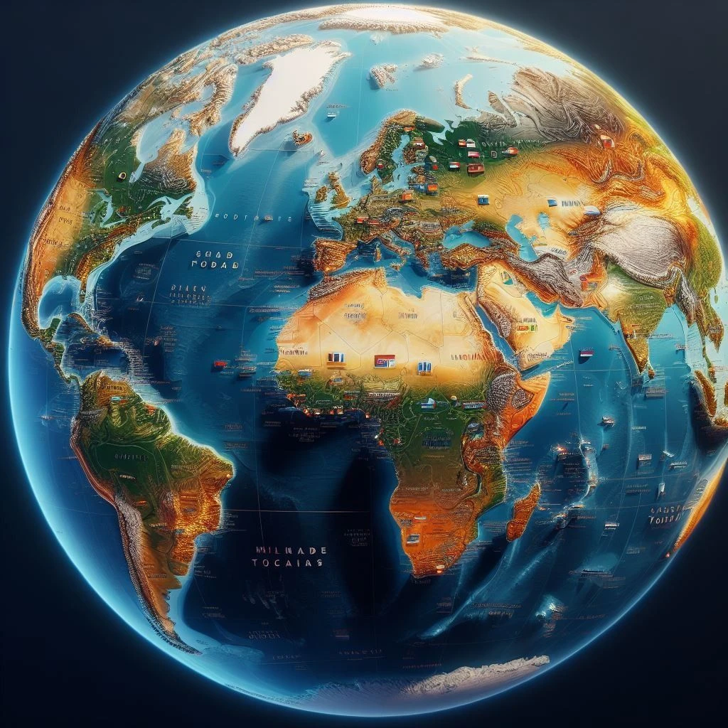 

500PCS/1024 PCS Jigsaw Puzzles Earth Map Scenery Challenging Family Activity Game for Gameroom Bedroom Gift Home Decor