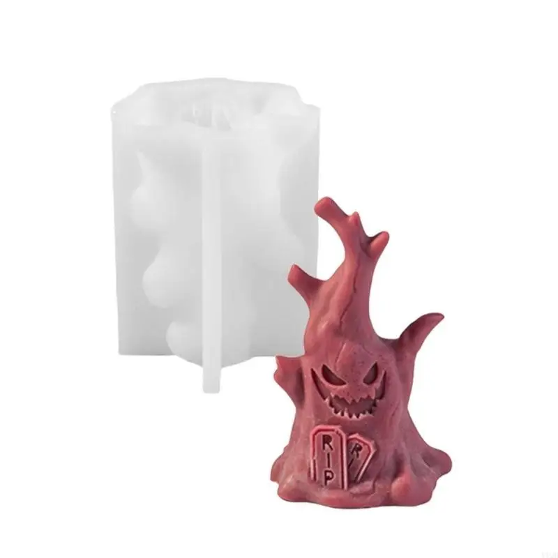 

Многоразовые формы для свечей «Призрак» на Хэллоуин, креативные силиконовые формы для свечей «Призрак» на Хэллоуин с пнем для