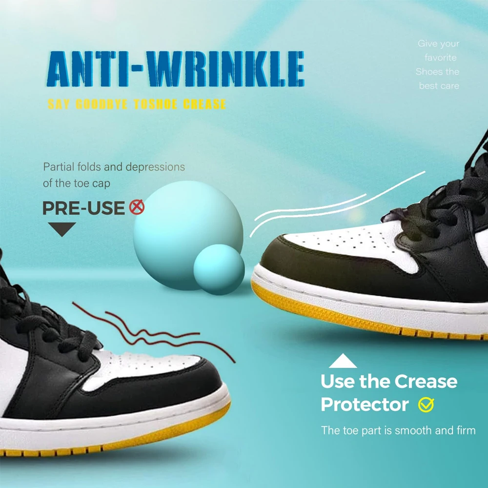 5Pairs Anti Crease Shoes Protectors Lightweight Shoe Accessories for Sneakers Toe Cap Crease Guards for Shoes Soft Comfortable