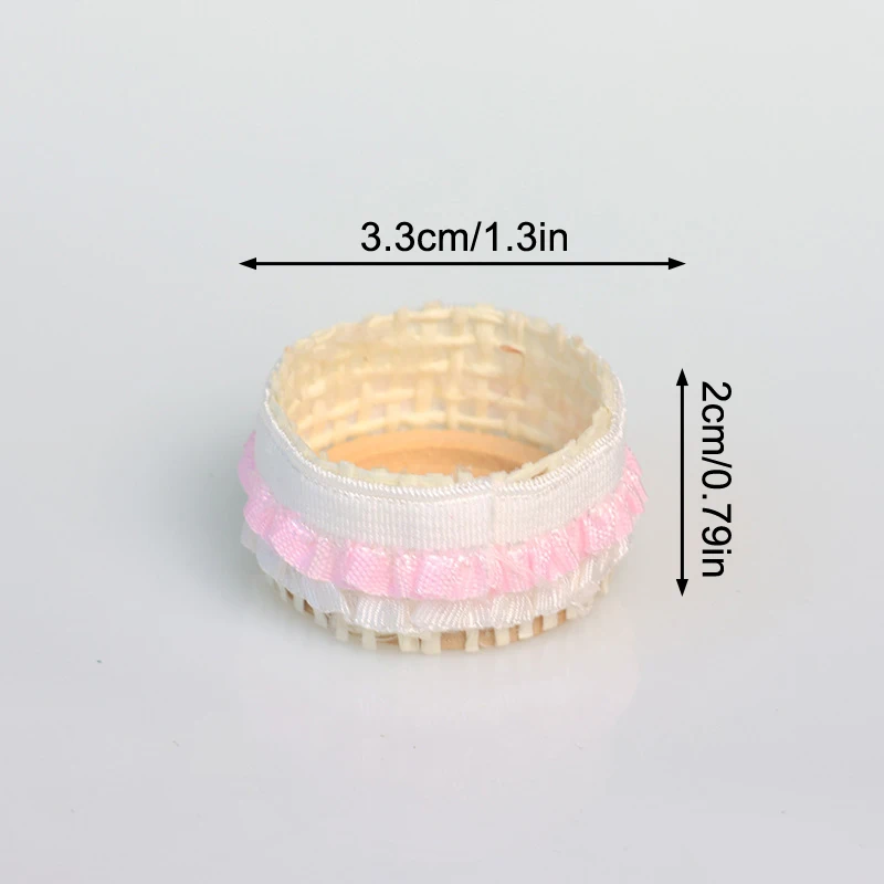 1:12 casa de bonecas em miniatura caixa de armazenamento de renda cesta de armazenamento de tecido móveis modelo de casa decoração brinquedo casa de boneca acessórios