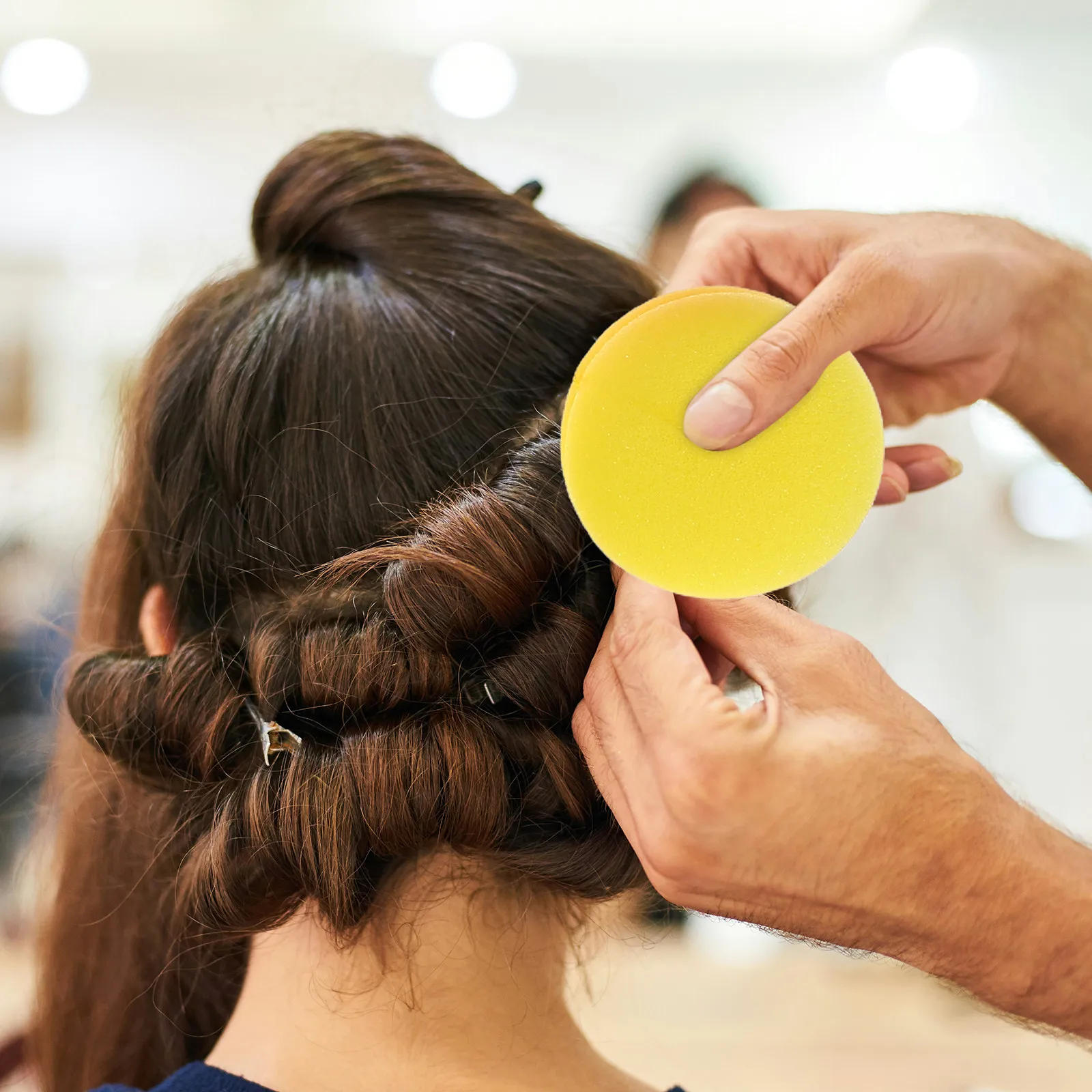 12Pcs Small Round Sponge Curlers Soft Foam Hair Rollers for Women Kids Overnight Curling Tool Wave Styling Set Travel Friendly