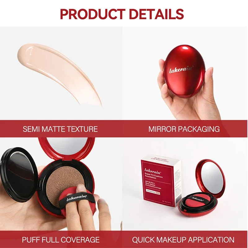 Clear Oil Control Air Cushion Concealer Moisturizing Liquid Foundation Matte Water Air Cushion Portable Easy Apply Facial Makeup