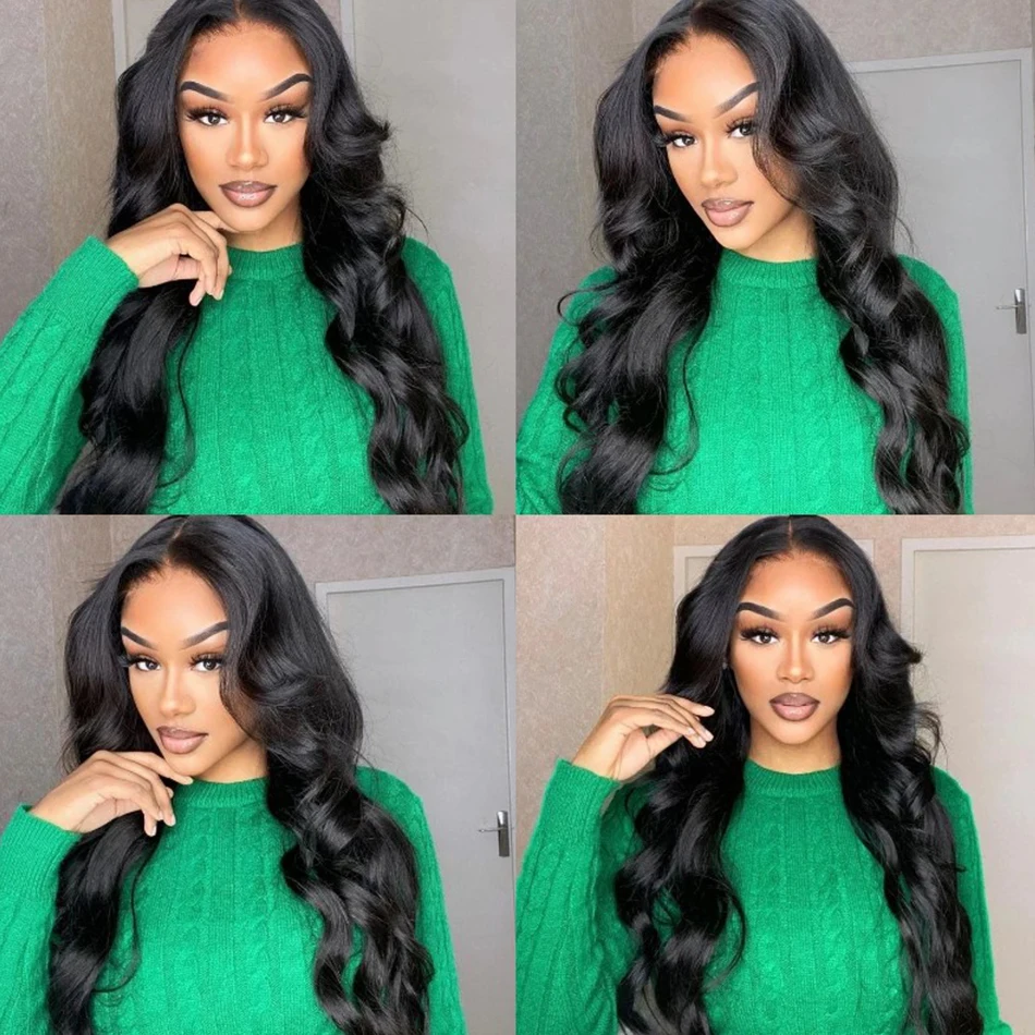 180 Density Body Wave Lace Front Wigs 13x4 HD Transparent Lace Frontal Wigs Human Hair With Baby Hair Natural Color