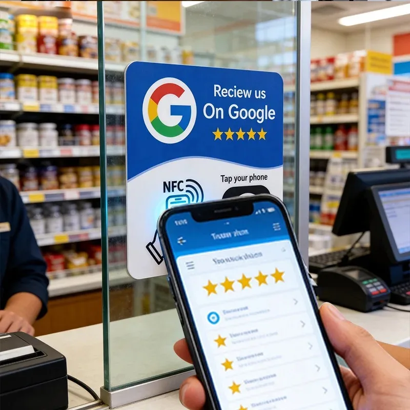 Programmable Textured Google Review Waterproof and Wear-resistant Self-adhesive NFC Sticker NFC215 13.56MHz Store Review Tool