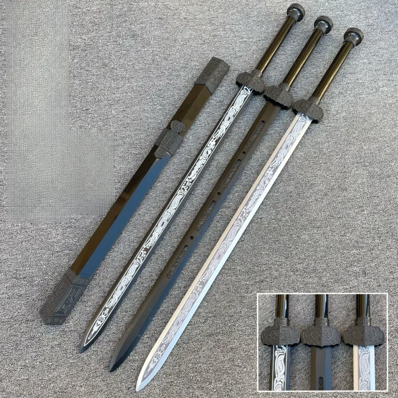Antique Style Wooden Sword Han Sword Martial Arts Training Performance Toy Sword Bamboo Sword Drawing Sword Samurai Blade