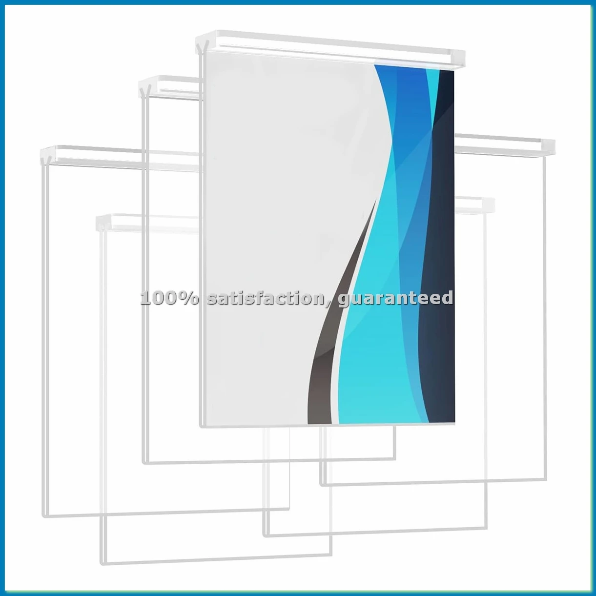 Acrylic Sign Holder 8.5 x 11, Sign Holder Clear Vertical 6 Pack, Menu Sign Holder Standing Paper Stand Display Stand-AT35