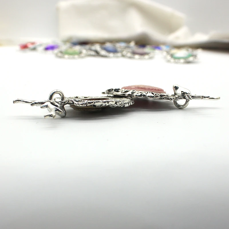 5 pieces of antique silver deer antler beauty head embellishment DIY accessories clothing bow decoration