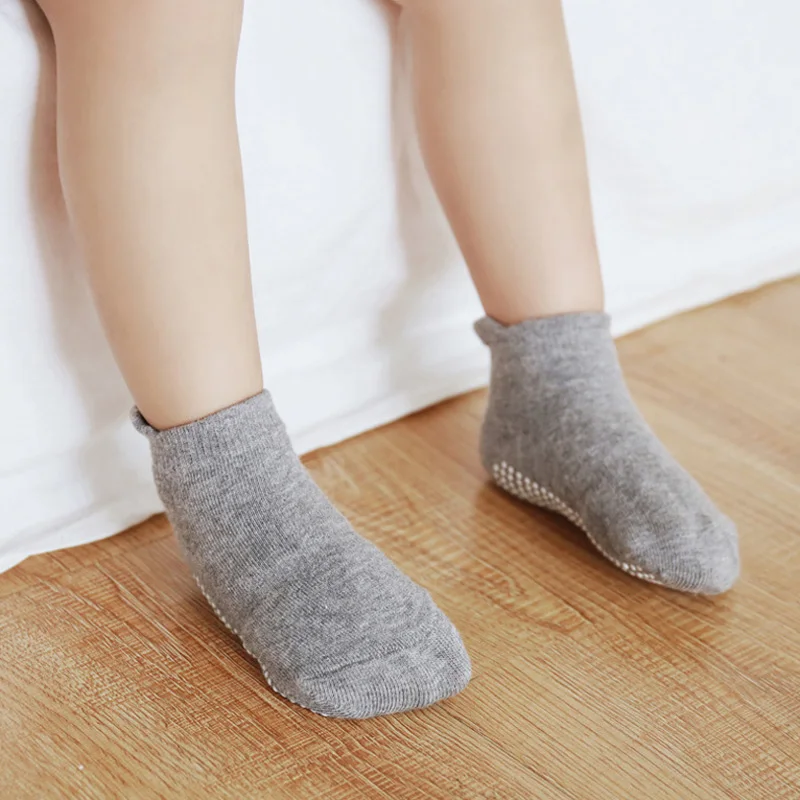 6Pairs 0-5Years Baby\'s Cotton Blend Non-slip Floor Socks For Toddler Kids Boys Indoor Activities Learn To Walk Ankle Socks