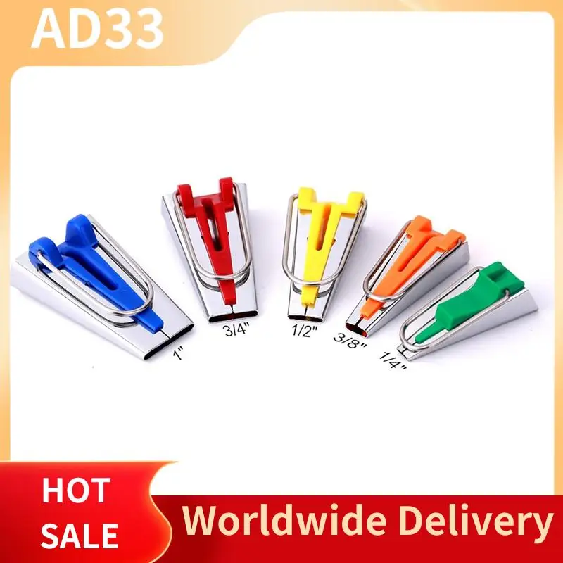 

Top Deals 5 Sizes Bias Tape Makers, Bias Binding Tape Making Tool For Fabric Quilting Sewing,Customize, Solidly Bias Quilting To